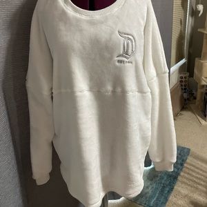 Disney white fuzzy Disneyland spirit jersey